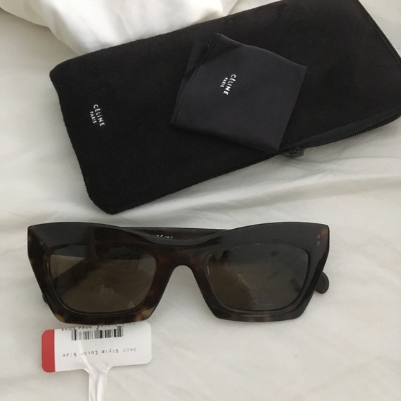 Celine Accessories - Celine dark tortoise Eva sunglasses 41399/s new